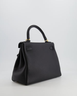 Hermès Kelly 28cm Retourne Bag in Black Togo Leather with Gold Hardware