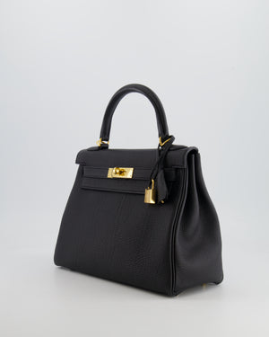Hermès Kelly 28cm Retourne Bag in Black Togo Leather with Gold Hardware