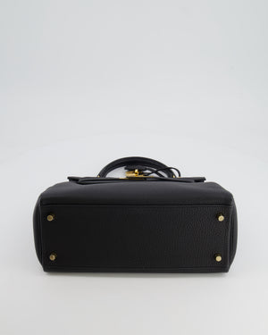 Hermès Kelly 28cm Retourne Bag in Black Togo Leather with Gold Hardware