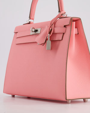 *VERY RARE* Hermès Kelly Sellier 25cm Bag in Rose Confetti Epsom Leather with Palladium Hardware