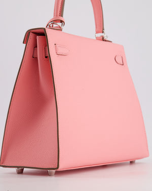 *VERY RARE* Hermès Kelly Sellier 25cm Bag in Rose Confetti Epsom Leather with Palladium Hardware