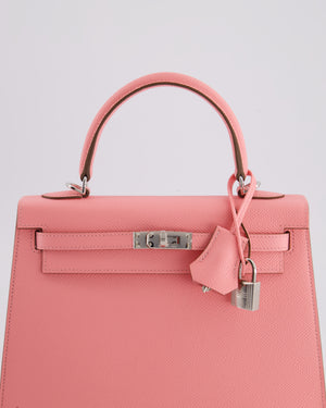 *VERY RARE* Hermès Kelly Sellier 25cm Bag in Rose Confetti Epsom Leather with Palladium Hardware