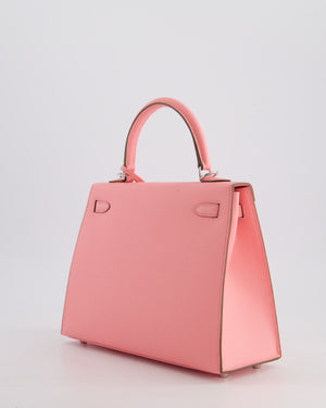 *VERY RARE* Hermès Kelly Sellier 25cm Bag in Rose Confetti Epsom Leather with Palladium Hardware