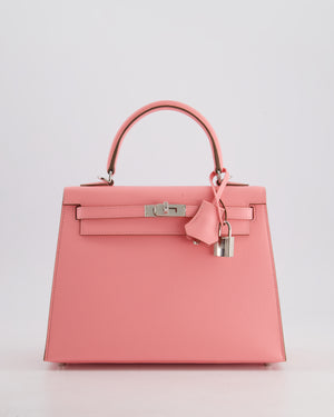 *VERY RARE* Hermès Kelly Sellier 25cm Bag in Rose Confetti Epsom Leather with Palladium Hardware