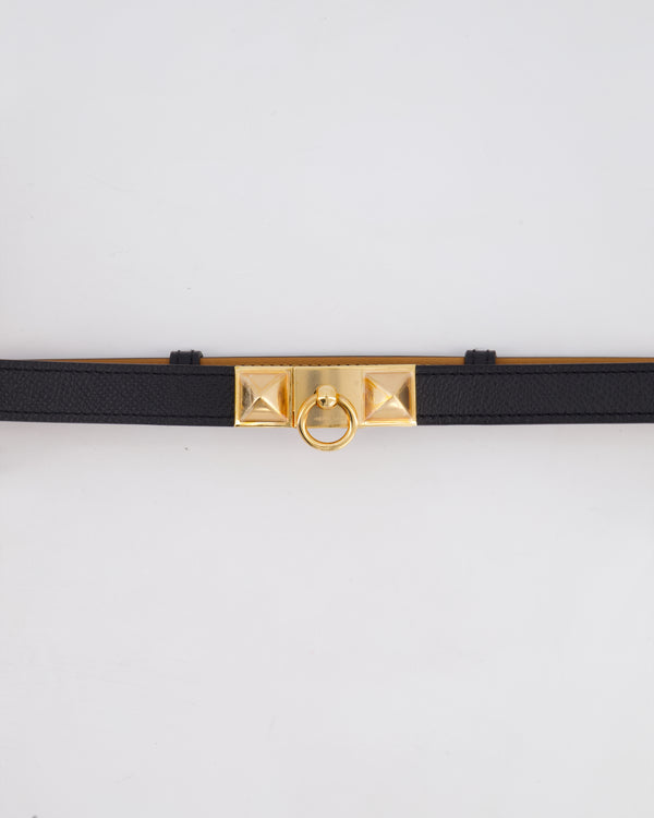 Hermès Collier De Chien 18 Belt in Black Epsom Leather with Rose Gold Hardware