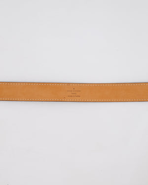 Louis Vuitton Brown LV Monogram Belt with Gold LV Buckle Hardware Size 75cm