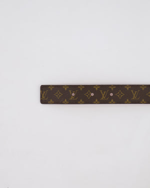 Louis Vuitton Brown LV Monogram Belt with Gold LV Buckle Hardware Size 75cm