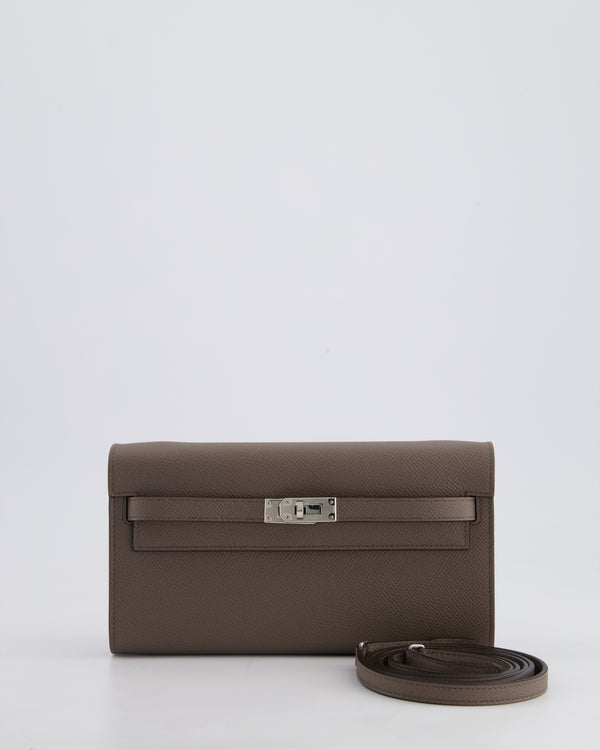 Hermès Kelly To Go Bag in Gris Meyer Epsom Leather with Palladium Hardware