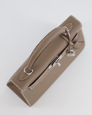 Hermès Kelly Sellier 25cm Bag in Etoupe Epsom Leather with Palladium Hardware