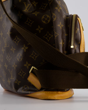Louis Vuitton Brown Bosphore Backpack in Monogram Canvas and Vachetta Leather with Gold Hardware