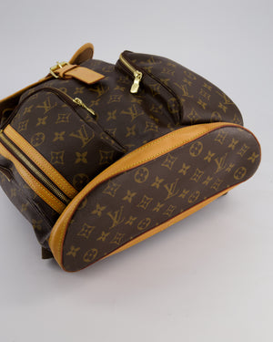 Louis Vuitton Brown Bosphore Backpack in Monogram Canvas and Vachetta Leather with Gold Hardware