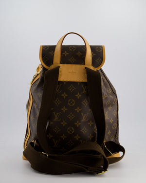 Louis Vuitton Brown Bosphore Backpack in Monogram Canvas and Vachetta Leather with Gold Hardware