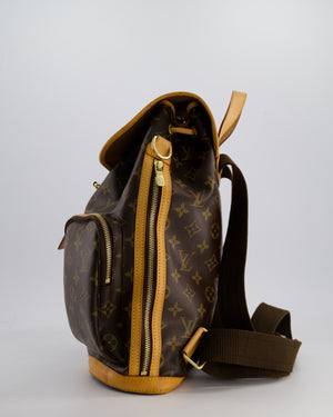 Louis Vuitton Brown Bosphore Backpack in Monogram Canvas and Vachetta Leather with Gold Hardware