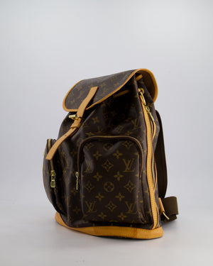 Louis Vuitton Brown Bosphore Backpack in Monogram Canvas and Vachetta Leather with Gold Hardware