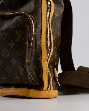 Louis Vuitton Brown Bosphore Backpack in Monogram Canvas and Vachetta Leather with Gold Hardware