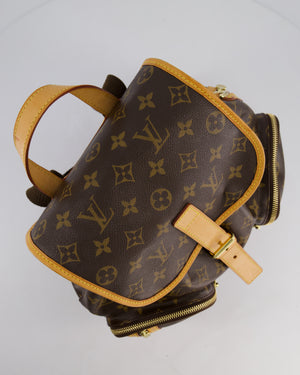 Louis Vuitton Brown Bosphore Backpack in Monogram Canvas and Vachetta Leather with Gold Hardware