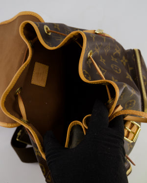 Louis Vuitton Brown Bosphore Backpack in Monogram Canvas and Vachetta Leather with Gold Hardware