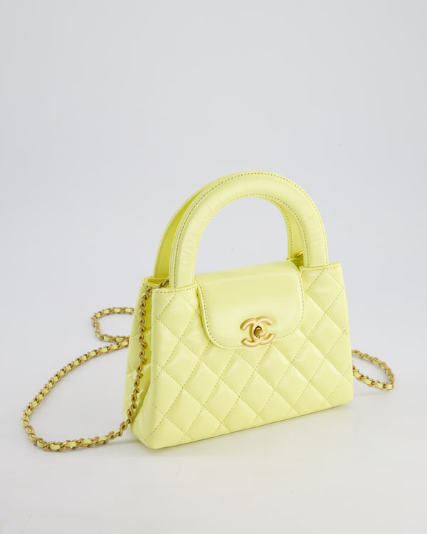 *HOT* Chanel Small Kelly Shopping Bag in Yellow Aged Calfskin with Brushed Antique Gold Hardware