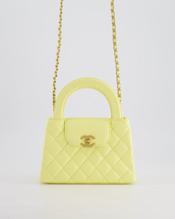 *HOT* Chanel Small Kelly Shopping Bag in Yellow Aged Calfskin with Brushed Antique Gold Hardware