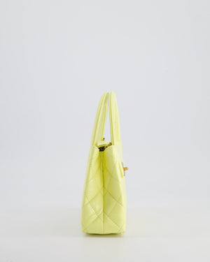 *HOT* Chanel Small Kelly Shopping Bag in Yellow Aged Calfskin with Brushed Antique Gold Hardware