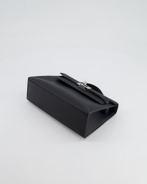 *RARE* Hermès Mini Kelly Pochette Bag in Black Swift Leather with Palladium Hardware
