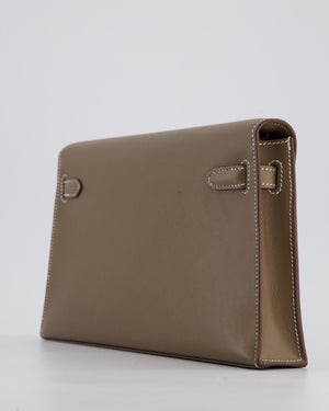 *HOT* Hermès Kelly Elan Bag in Etoupe Madame Leather with Gold Hardware