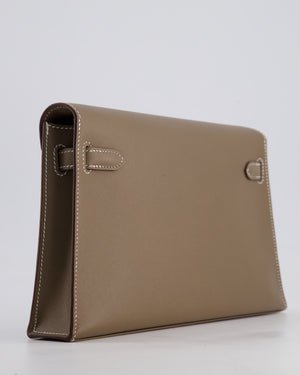 *HOT* Hermès Kelly Elan Bag in Etoupe Madame Leather with Gold Hardware