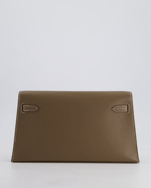 *HOT* Hermès Kelly Elan Bag in Etoupe Madame Leather with Gold Hardware