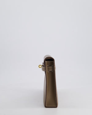 *HOT* Hermès Kelly Elan Bag in Etoupe Madame Leather with Gold Hardware