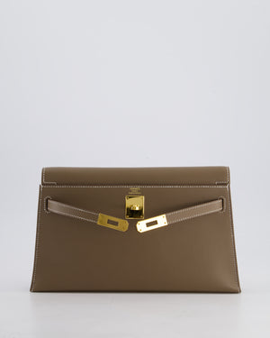 *HOT* Hermès Kelly Elan Bag in Etoupe Madame Leather with Gold Hardware