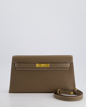 *HOT* Hermès Kelly Elan Bag in Etoupe Madame Leather with Gold Hardware