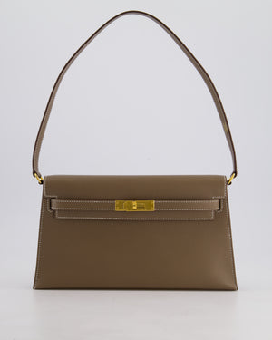 *HOT* Hermès Kelly Elan Bag in Etoupe Madame Leather with Gold Hardware