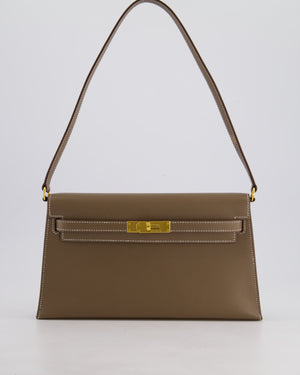 *HOT* Hermès Kelly Elan Bag in Etoupe Madame Leather with Gold Hardware