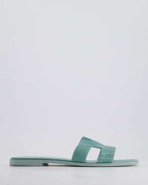 Hermès Oran Sandals in Vert Embrun Lizard Leather Size EU 41