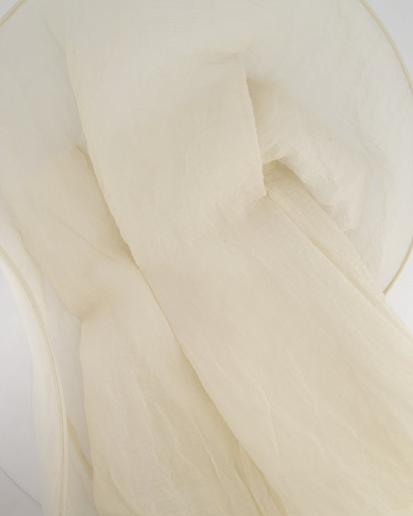 Magda Butrym Beige Strapless Sculptural Mini Dress with 3D Blooming Rose Detail Size FR 38 (UK 10) RRP - £1,700
