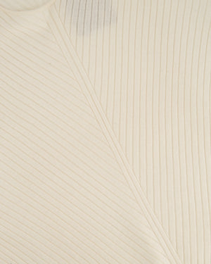 Loro Piana Cream Knit Cashmere Low Neckline Jumper Size IT 48 (UK 16)