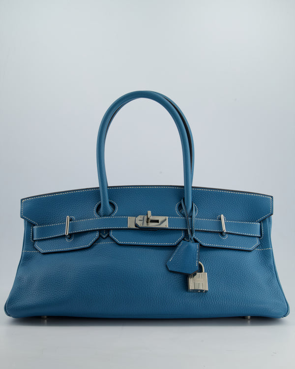 *COLLECTORS* Hermès Birkin JPG Bag in Bleu Jean Clemece Leather with Palladium Hardware