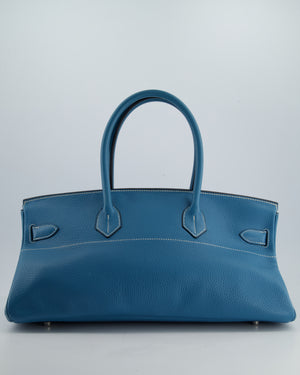 *COLLECTORS* Hermès Birkin JPG Bag in Bleu Jean Clemence Leather with Palladium Hardware