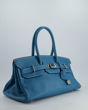 *COLLECTORS* Hermès Birkin JPG Bag in Bleu Jean Clemence Leather with Palladium Hardware