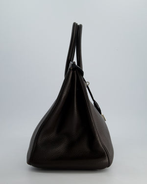 Hermès Birkin 35cm Bag in Chocolat Clemence Leather with Palladium Hardware