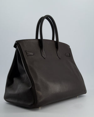 Hermès Birkin 35cm Bag in Chocolat Clemence Leather with Palladium Hardware