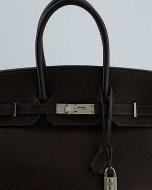 Hermès Birkin 35cm Bag in Chocolat Clemence Leather with Palladium Hardware