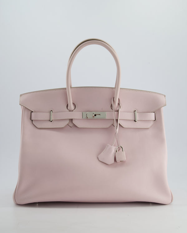 Hermès Birkin Bag 35cm in Rose Dragee Swift Leather with Palladium Hardware