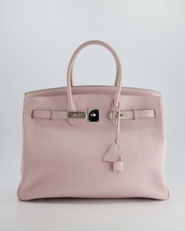 Hermès Birkin Bag 35cm in Rose Dragee Swift Leather with Palladium Hardware