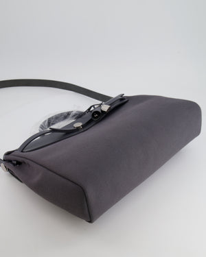 Hermès Herbag 39 Messanger in Ardoise Toile Canvas and Vache Hunter Leather with Palladium Hardware