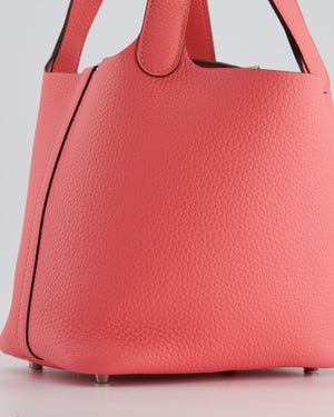 *HOT* Hermès Picotin Lock Bag 18cm in Rose Azalee Clemence Leather with Palladium Hardware