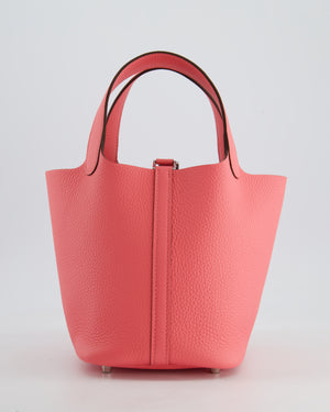 *HOT* Hermès Picotin Lock Bag 18cm in Rose Azalee Clemence Leather with Palladium Hardware