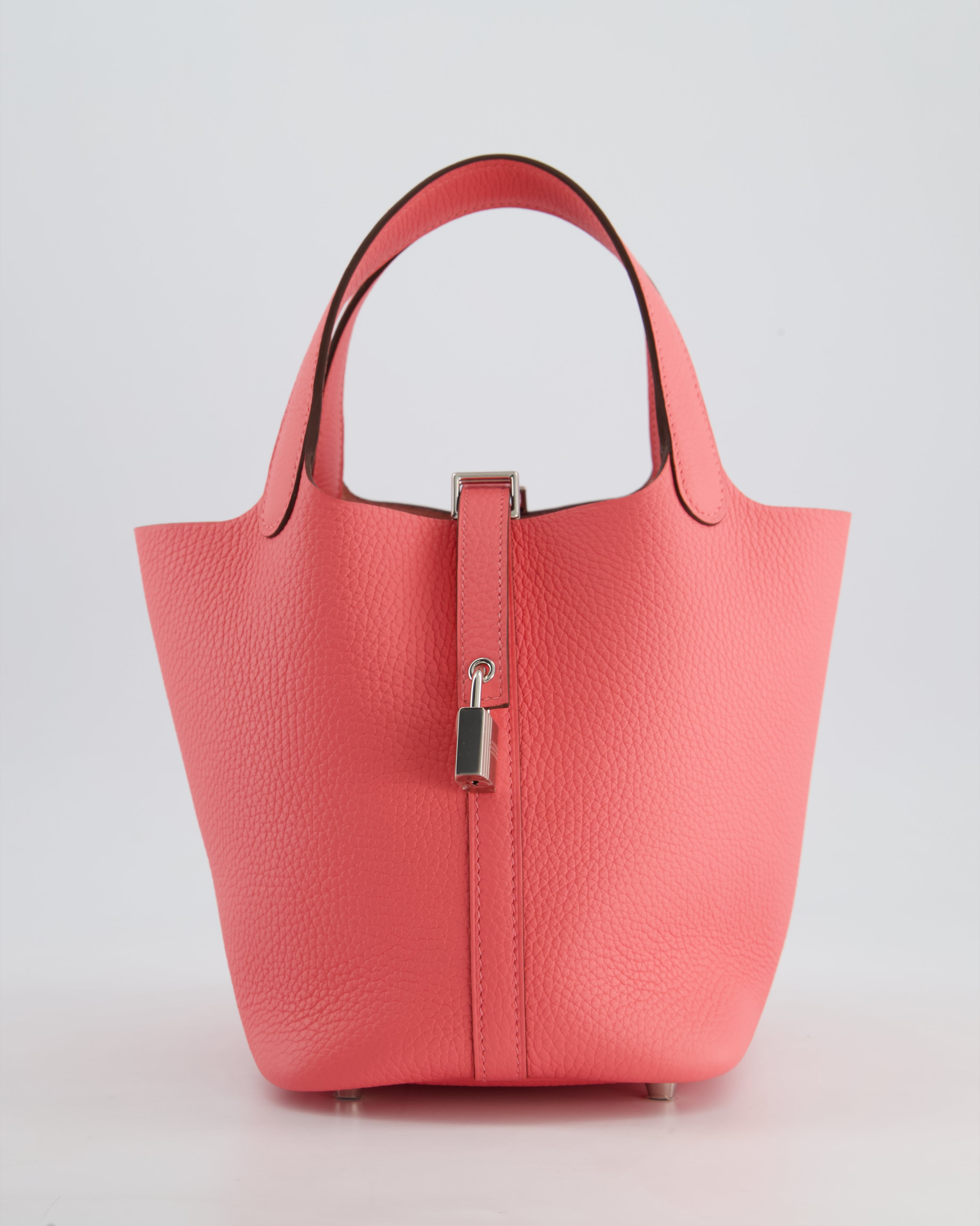 HOT* Hermès Picotin Lock Bag 18cm in Rose Azalee Clemence Leather
