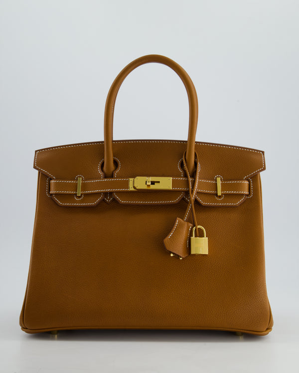 *HOLY GRAIL* Hermès Birkin 30cm Retourne in Fauve Barenia Faubourg Leather with Gold Hardware