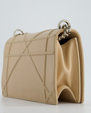 Christian Dior Powder Pink Medium Diorama Bag in Grained Leather with Silver Hardware